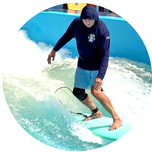 Ian Cairns surfing